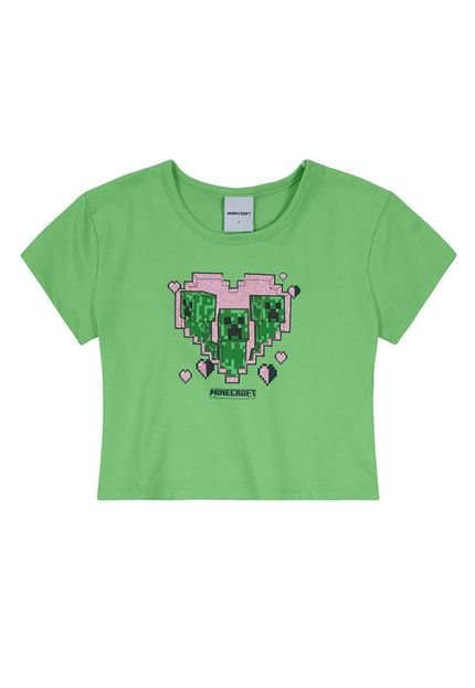 Blusa Cropped Minecraft Infantil Menina Brandili - Marca Brandili