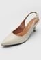 Scarpin Vizzano Slingback Off-White - Marca Vizzano