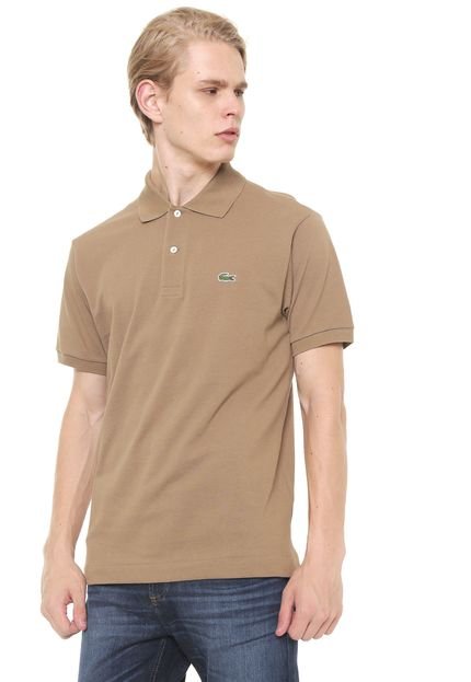 Camisa Polo Lacoste Classic Fit Bege - Marca Lacoste