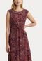 Vestido Lauren Ralph Lauren Midi Estampado Vinho - Marca Lauren Ralph Lauren