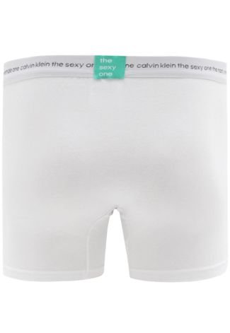 Cueca Calvin Klein Underwear Boxer Lettering Branca - Compre Agora