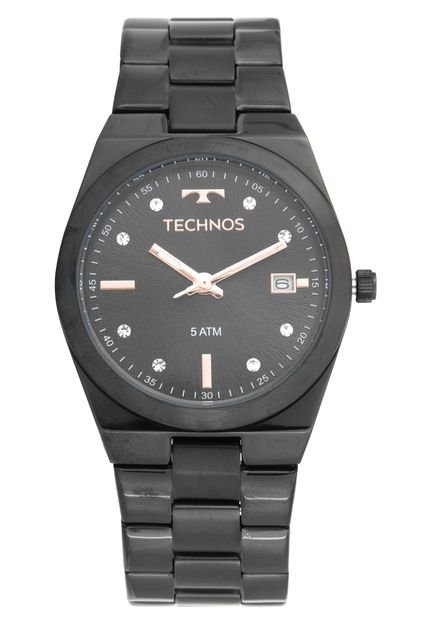 Relógio Technos  2115KZS/5P Preto - Marca Technos 