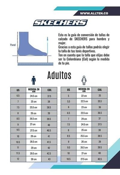 Guia de deals tallas skechers