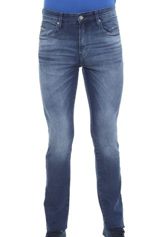 Calça Jeans Lacoste Reta Azul
