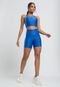 Top Suplex Wonder Gloss Decote Alto Com Tiras Salvatore Fashion Azul - Marca Salvatore Fashion
