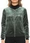 Jaqueta Bomber Only Veludo Verde - Marca Only