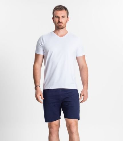 Bermuda Masculina Plus Size Moletom Diametro Azul - Marca Diametro basicos