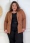 Blazer Feminino Plus Size Alfaiataria Com Forro G Gg  Telha - Marca Ana Maya Curves