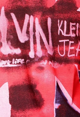 Camiseta Calvin Klein Jeans Flag Vermelha