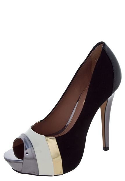 Peep toe Esdra Night Preto - Marca ESDRA