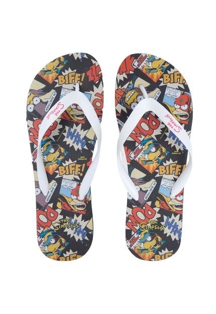 Chinelo Simpsons Estampa Branco - Marca Simpsons