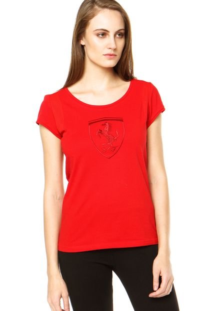 Camiseta Puma Ferrari Shield Vermelha - Marca Puma