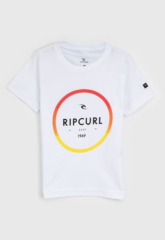 Camiseta Rip Curl Infantil Lettering Branca Compre Agora