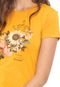 Camiseta Aeropostale Floral Amarela - Marca Aeropostale