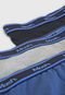 Kit 3pçs Cueca MASH Boxer Logo Cinza/Azul - Marca MASH