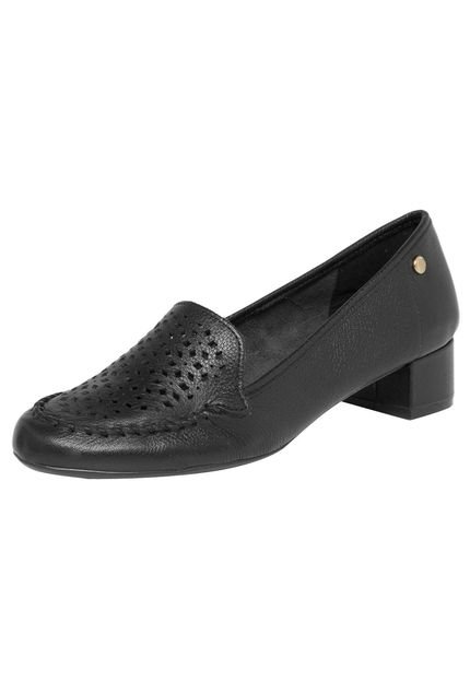 Scarpin Couro VIA UNO Classic Preto - Marca VIA UNO