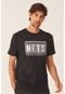 Camiseta NBA Estampada Brooklyn Nets Casual Preta - Marca NBA