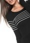 Blusa Cativa Listrada Preta - Marca Cativa