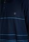 Camisa Polo HD Plus Size Estampada Linear Azul Marinho - Marca HD Hawaiian Dreams