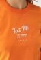 Camiseta Colcci Reta Text Me Laranja - Marca Colcci