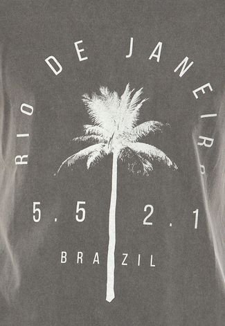 Camiseta Osklen Palmeira Cinza