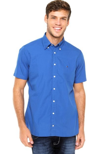 Camisa Tommy Hilfiger Logo Azul - Marca Tommy Hilfiger