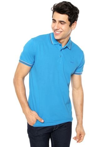 Camisa Polo Colcci Brasil Azul
