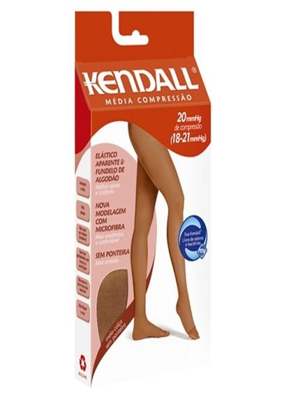 Meia Calça Kendall Média Compressão sem Ponteira Bege - Marca Kendall