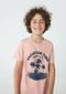 Camiseta Infantil Menino Estampada Flamê Tam 1 A 16 - Marrom - Marca Hering