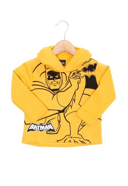Blusa De Moletom Fakini Batman Menino Amarelo - Marca Fakini