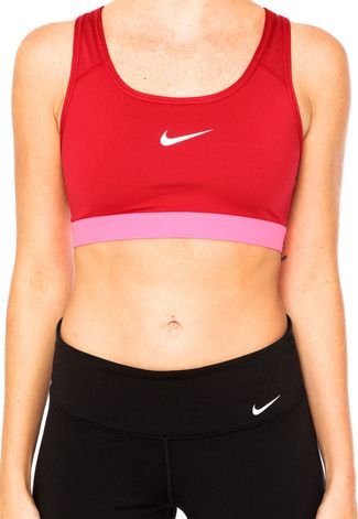 Top Nike Elástico Contrastante Vermelho