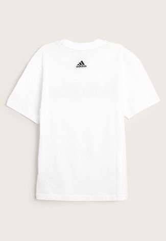 Camiseta Infantil adidas Essentials Linear Logo Branca