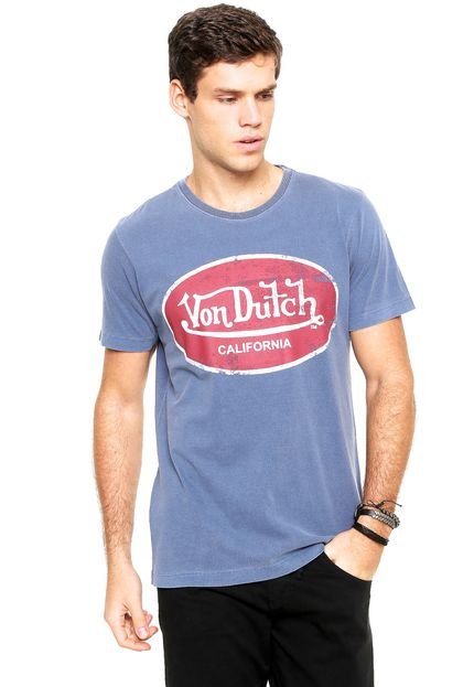 Camiseta Von Dutch Estampada Azul - Marca Von Dutch 