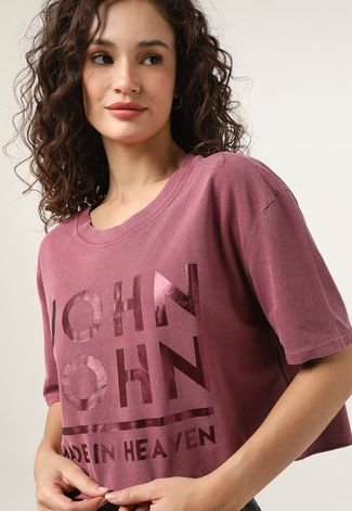 Camiseta John John JJ Line Feminina Roxa - Dom Store Multimarcas Vestuário  Calçados Acessórios