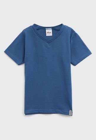 Camiseta Elian Infantil Gola V Azul