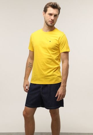 Camisa Larga Tommy Hilfiger Fit Essential Yellow ✓