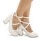 Sapato Modarpe Salto Grosso Boneca Branco B62 - Marca Modarpe