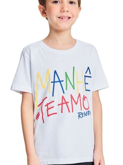 Camiseta Manhe Teamo Reserva Mini Branco - Marca Reserva Mini