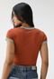 Camiseta Cropped Levis Ajustada Estampada Laranja - Marca Levis