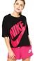 Blusa Manga Curta Nike Cropped Aloha 2 Preta - Marca Nike