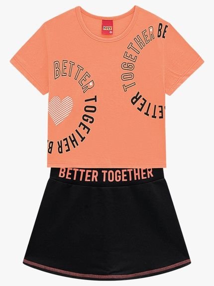 Conjunto Infantil Menina Kyly Laranja - Marca Kyly