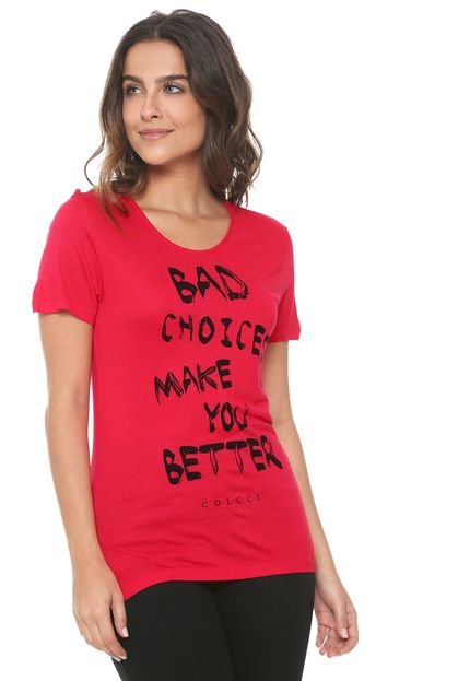 Camiseta Colcci Bad Choices Rosa - Marca Colcci