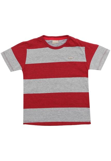 Camiseta Milon Menino Listrada Vermelha - Marca Milon