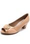 Peep Toe Piccadilly Fivela Bege - Marca Piccadilly