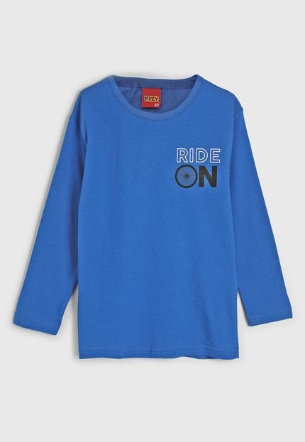 Camiseta Infantil Kyly Ride On Azul - Marca Kyly