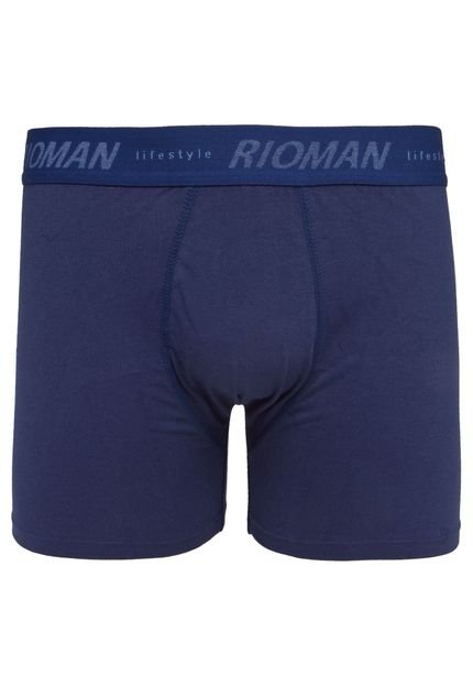 Cueca Rio Man Boxer Bordado Azul-Marinho - Marca Rio Man