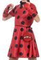 Fantasia Ladybug Vestido G Sulamericana Vermelho/Preto - Marca Sulamericana