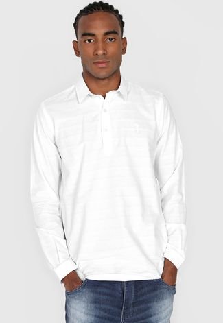 Camisa Aleatory Slim Logo Branca