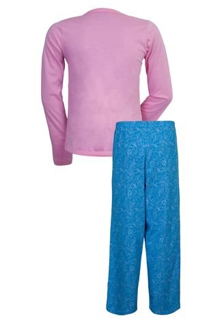 Pijama Hora de Aventura Lupo Estampado Rosa/Azul
