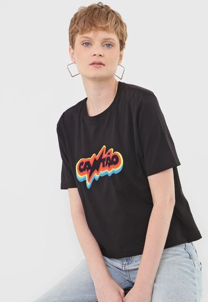 Camiseta Cantão Box Rainbow Preta - Marca Cantão